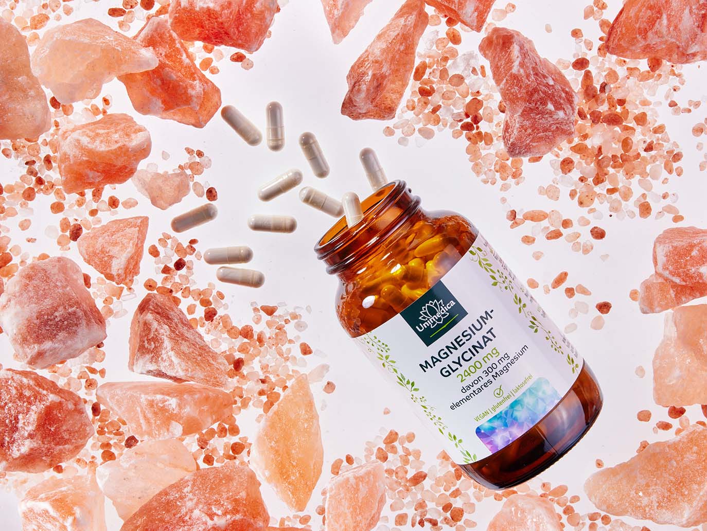 Magnesium Glycinat - 300 mg elementares Magnesium pro Tagesdosis (3 Kapseln) - 180 Kapseln - von Unimedica